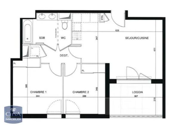 Appartement à vendre 3 pièces 56.34m² Marseille 4e Arrondissement (13004)