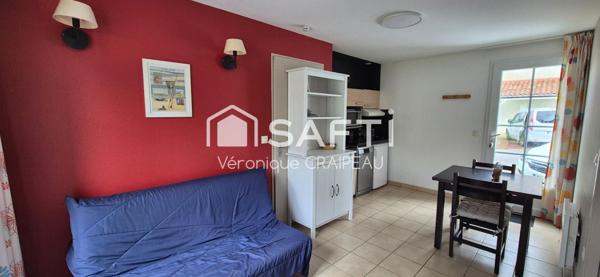 Pied-à-terre à deux pas de l'océan dans résidence sécurisée avec piscine.