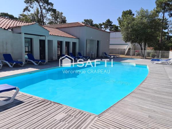 Pied-à-terre à deux pas de l'océan dans résidence sécurisée avec piscine.