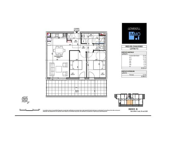 Appartement 3 pièces 57 m2