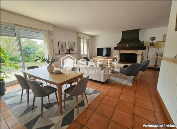 Maison de 157 m² pleine de charme dans un cadre verdoyant et paisible à Léognan - 4 chambres - Grande pièce de vie - Sous sol de plus de  100m²