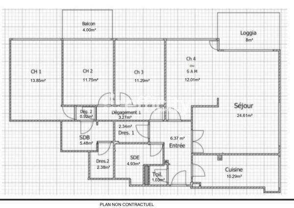 Appartement 4 pièces - 110 m² Bien prestige