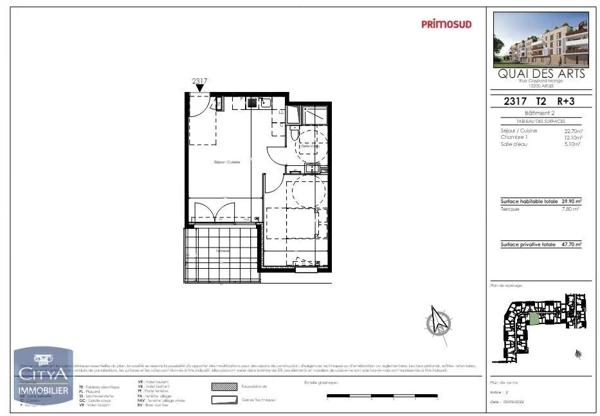 Appartement à louer 2 pièces 39.9m² Arles (13200)