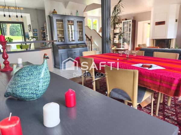 Quimper, quimper moulin vert, 170 m² habitable, extention contemporaine, 5 chambres dont deux suite parentale en rdc