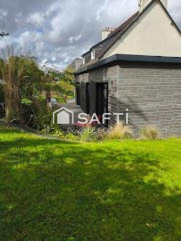 Quimper, quimper moulin vert, 170 m² habitable, extention contemporaine, 5 chambres dont deux suite parentale en rdc