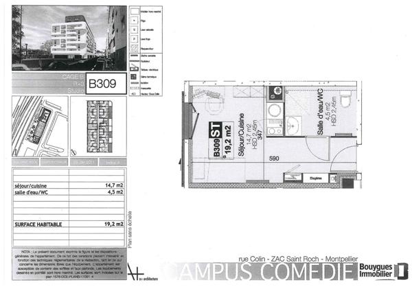 Appartement · Vente Montpellier (34000) 1 pièce · 19m²