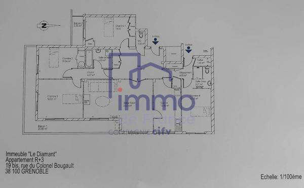 Grenoble, grand appartement modulable à prox de Gustave Rivet