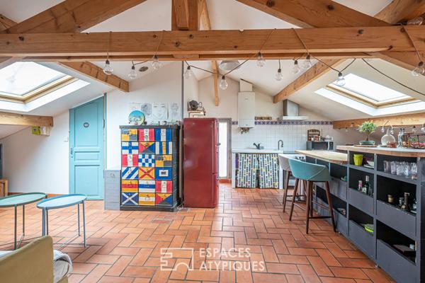 Ancienne maison maraîchère avec jardin et appentis