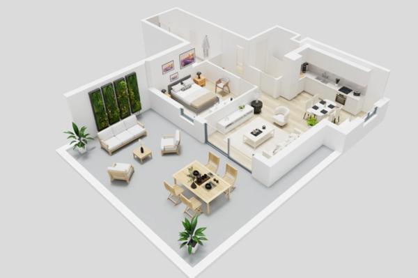 Appartement à vendre 2 pièces MONT SAINT MARTIN (54) Appt - 71m² - Terrasse 46m²