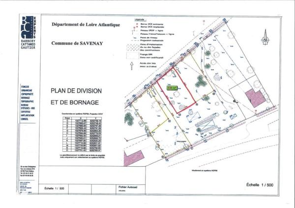 SAVENAY - Terrain à bâtir - 536 m² - Non viabilisé