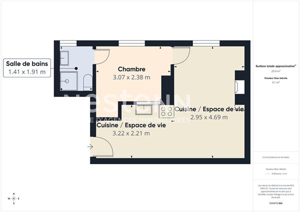 Charmant 2 pièces à Laumière