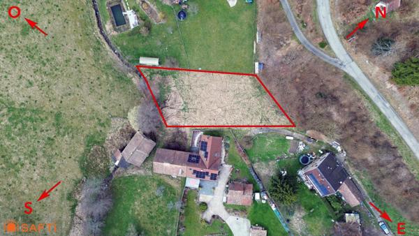 Terrain constructible 1167 m² - Le Hohwald - lisière de forêt et ruisseau