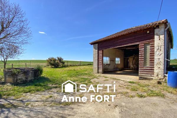 Maison de campagne d'environ 100 m2, salon-séjour, cuisine, 2 chambres