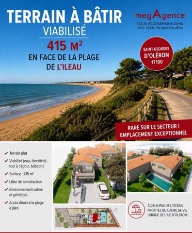 Terrain à SAINT-GEORGES-D'OLERON, 17190 - 415m²