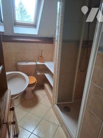 Maison composée d'une entrée avec placards, grand salon séjour avec cheminée, cuisine donnant s...