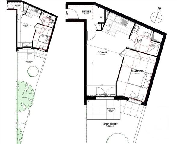 Appartement F2 à vendre  2 pièces - 44 m 2   MAISONS LAFFITTE  - 78