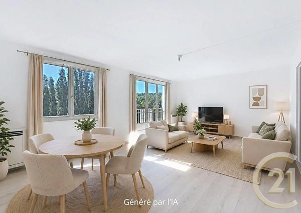 Appartement à vendre  3 pièces - 56 m 2   SOTTEVILLE LES ROUEN  - 76