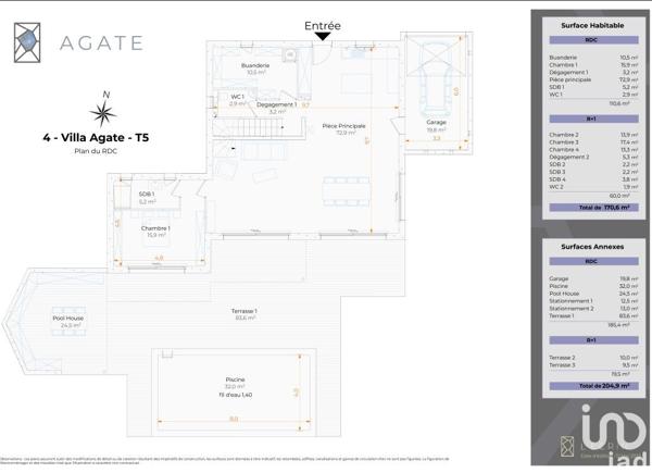 Maison à vendre 5 pièces 170 m² Le Lavandou