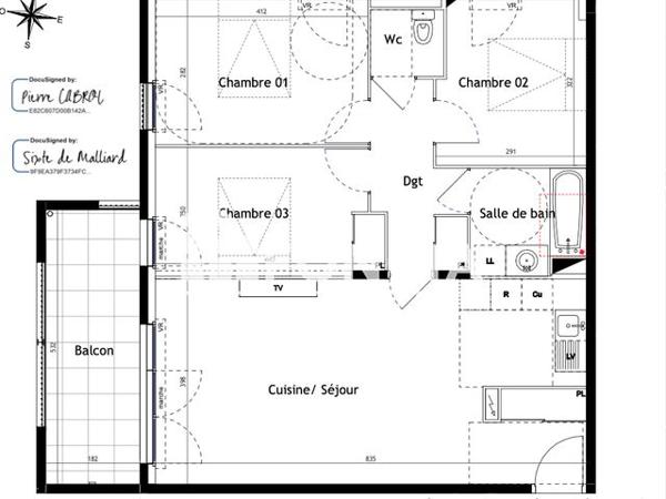 Location Appartement 4 pièces 75.8 m² - 90 CHEMIN DU MAS DE TESTE Nimes 30000