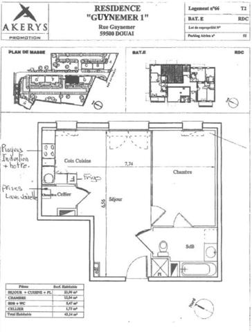 Appartement à vendre 2 pièces DOUAI (59)