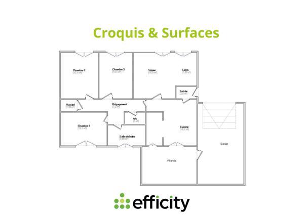 Maison 4 pièces - 93 m² Exclusivité efficity