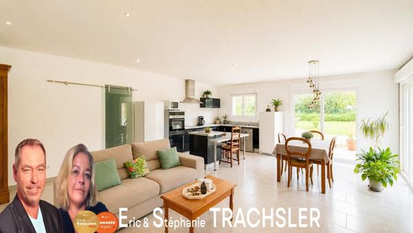 Pavillon contemporain de plain-pied – 3 chambres – garage - La Milesse