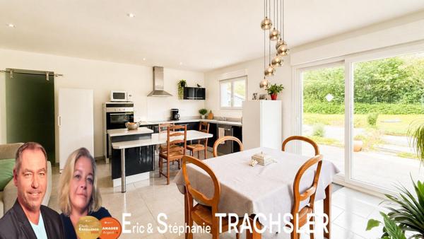 Pavillon contemporain de plain-pied – 3 chambres – garage - La Milesse