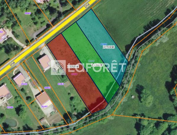 Achat terrain près de BLETTERANS - 2914 m² - 36 500 €