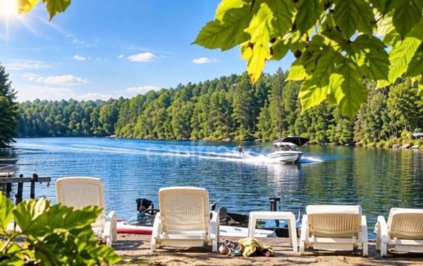 LACANAU - MAISON STYLE CHALET SCANDINAVE - 5 PIECES - 73M2 - TERRASSE ET TERRAIN - AU COEUR D'UN DOMAINE NAUTIQUE