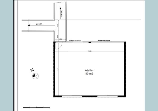 Local commercial 1 pièce 80 m2