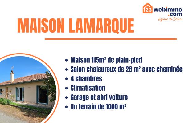 Maison 115 m² à Lamarque-Pontacq 65380