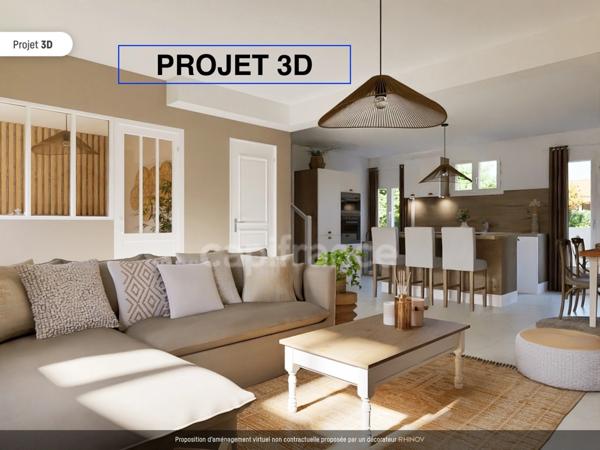 Dpt Essonne (91), à vendre maison 4 chambres 1 bureau joli jardin