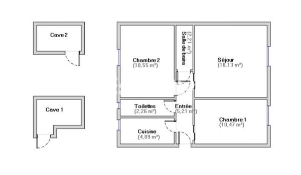 Appartement
         3 pièces
        - 54 m² 510 000 € *