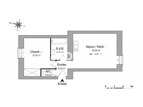 Location Appartement 2 pièces 41.28 m² - 13 RUE CARDINAL DE CABRIERES Nimes 30000