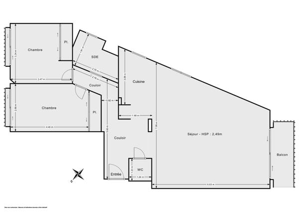 Le Cannet - 3 pièces 84m2 rénové - Cave - Garage fermé