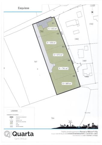 terrain à vendre  741 m2 LE MERZER - 22