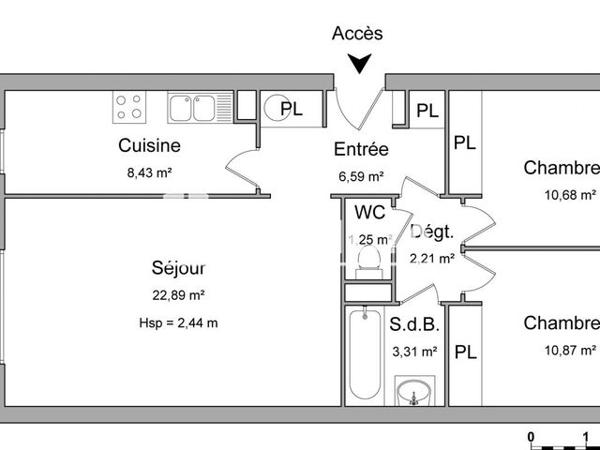 Location Appartement 3 pièces 66.23 m² - 384 AVENUE ANDRE LEOTARD Frejus 83600