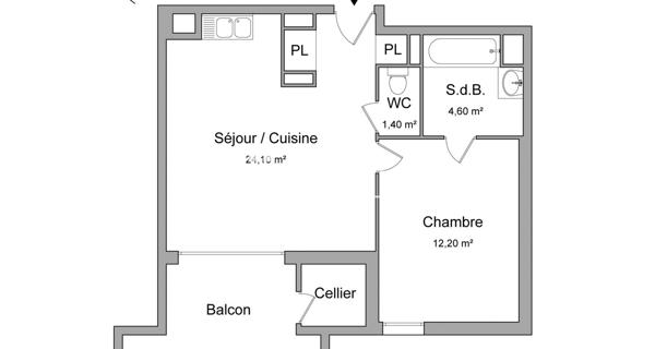 Location Appartement 2 pièces 42.27 m² - Montpellier 34000