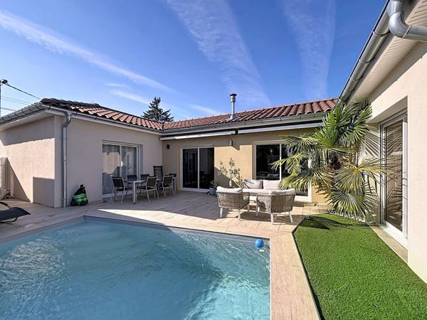 Belle villa de plain pied récente avec piscine à Meximieux, 3 chambres, belles prestations! Coup de coeur!