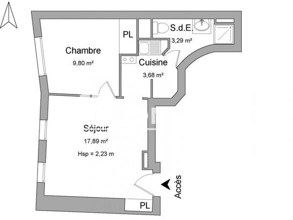 Location Appartement 2 pièces 34.66 m² - 4 IMPASSE SAINT PROJET Bordeaux 33000