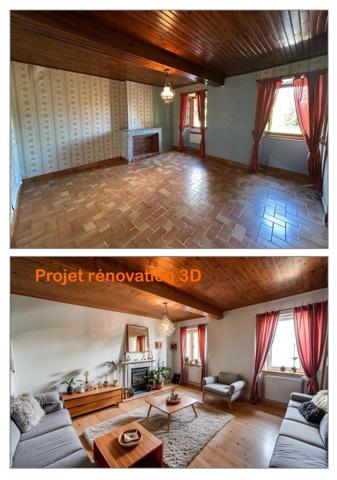 Maison T5 d'environ 100m² avec combles aménageables, dépendance non attenante sur un terrain de 4300m² en totalité.