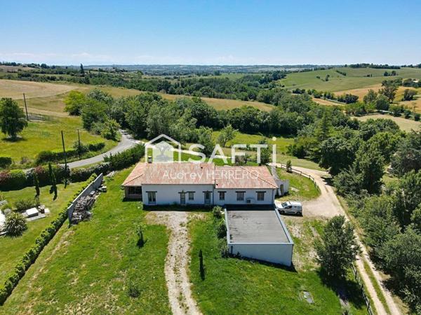 Propriété de 250m2 avec piscine et sous sol aménagé pour activité professionnelle - 20 km de Verfeil