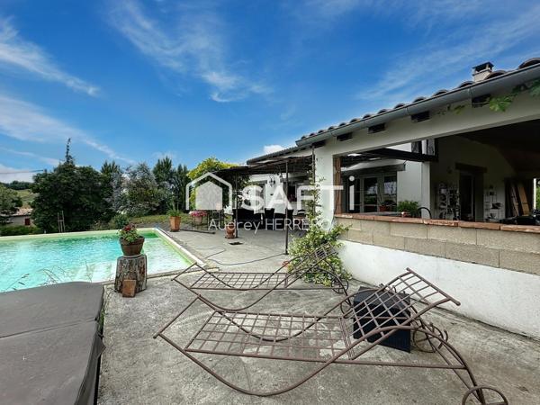 Propriété de 250m2 avec piscine et sous sol aménagé pour activité professionnelle - 20 km de Verfeil