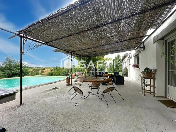 Propriété de 250m2 avec piscine et sous sol aménagé pour activité professionnelle - 20 km de Verfeil