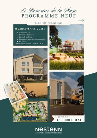 "Travaux démarrés" : Appartements neufs du studio au T5 à Blériot-Plage, à deux pas de la mer avec ascenseur PMR !