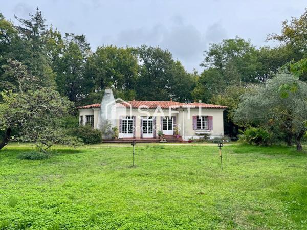 Maison dans un parc forestier