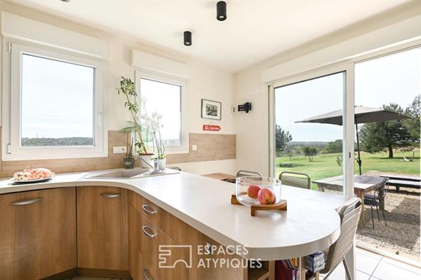 Maison d’architecte avec vue dégagée