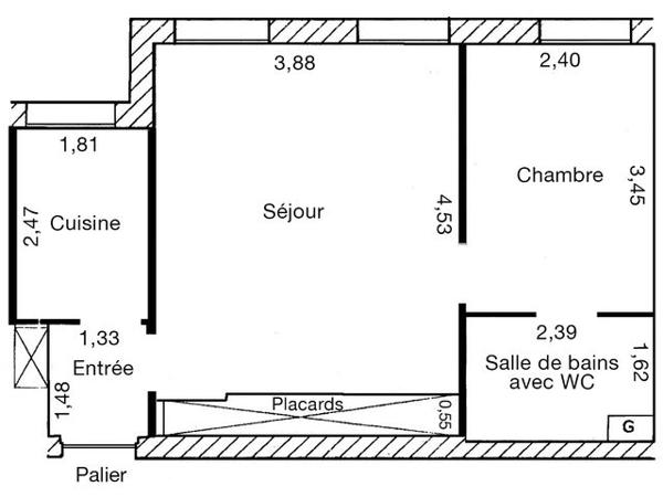 Location Appartement 2 pièces 38.41 m² - 2 BIS AVENUE GALOIS Bourg La Reine 92340
