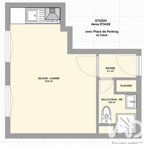 Studio à vendre 20 m² Limoges