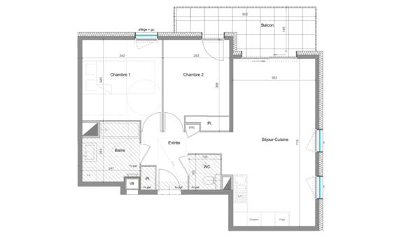 Appartement à vendre 3 pièces 63 m² Thonon-les-Bains